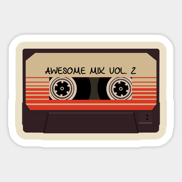 awesome mix vol.2 Sticker by k4k7uz